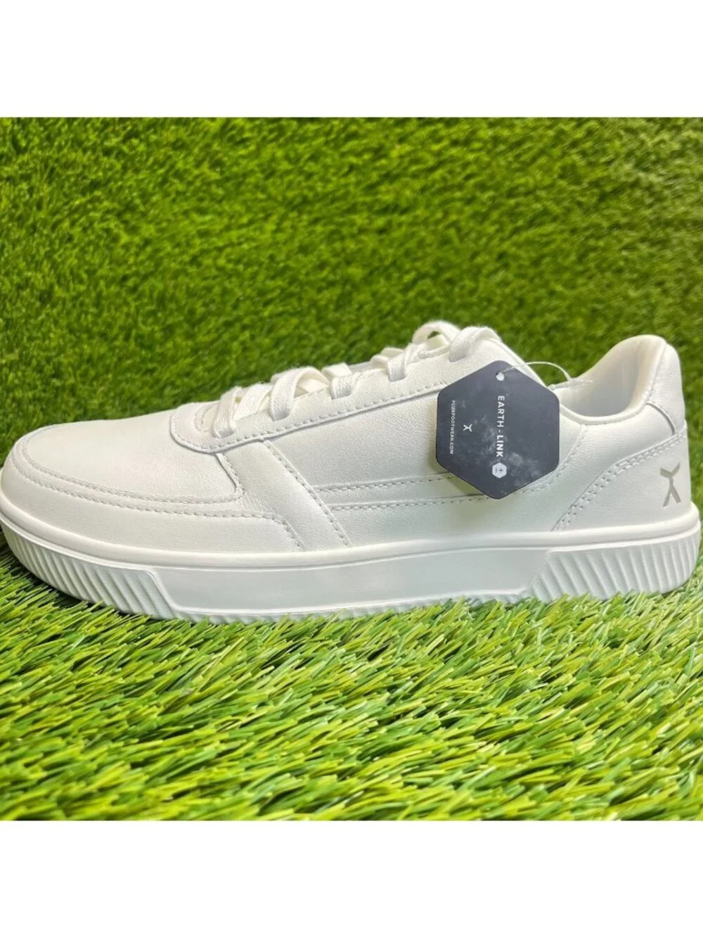 Flux Footwear Adapt Leather Trainer White Womens Size 9 Athletic Shoes Sneakers